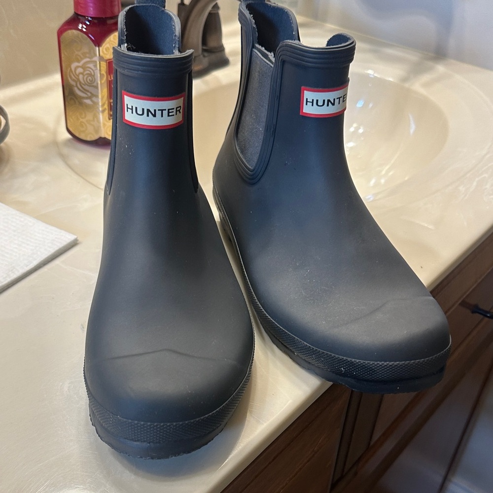 Hunter Matte Black Ankle Boots